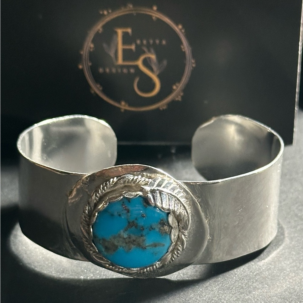 Ithaca peak, turquoise and sterling silver cuff bra bracelet
